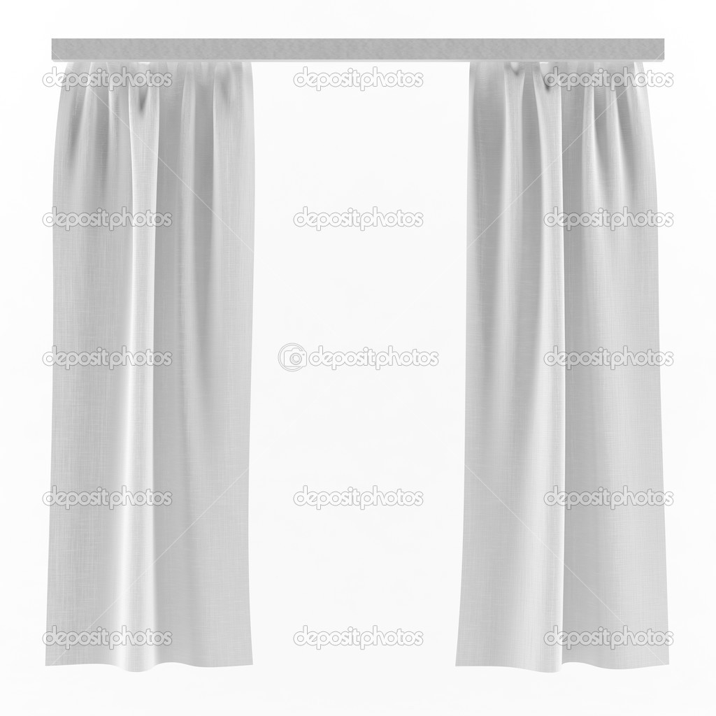 White curtains background