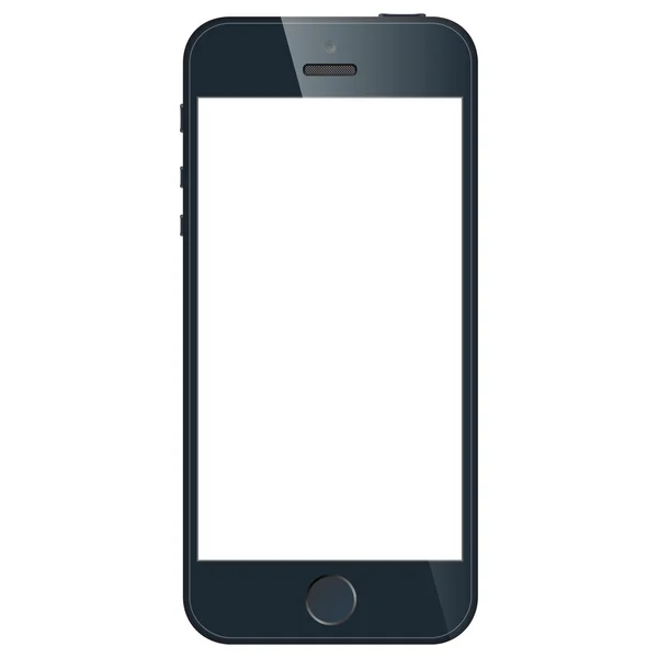 iphone tarzı izole beyaz zemin üzerine siyah cep telefonu vektör