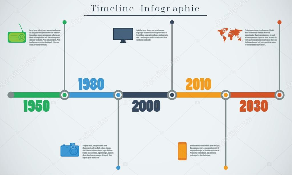 Timeline Infographic. Vector eps