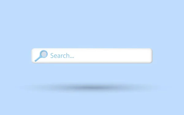 Web Search Bar Isolated Blue Background Navigation Bar Design Search — Stock Vector