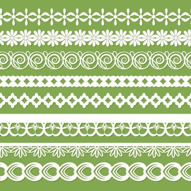 yeşil arka planda kesintisiz kağıt dantel