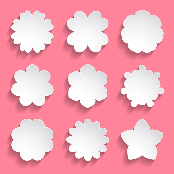 Paper floral frames — Stock Vector