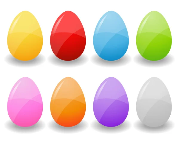 Set of painted eggs — Stock Vector