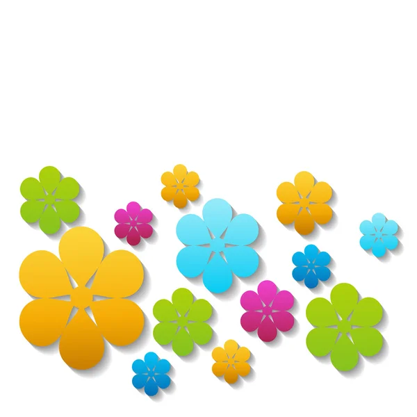 Bright paper flowers — Stock Vector