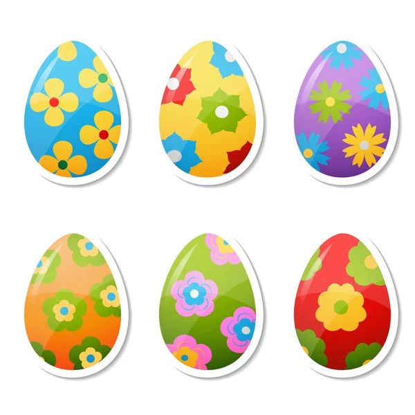 Paper Easter eggs — Stock Vector