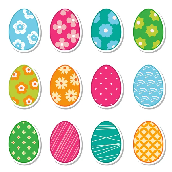 Egg stickers — Stock Vector