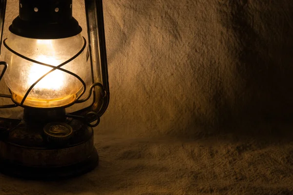 Set with an old rusty lantern — Stock Photo, Image