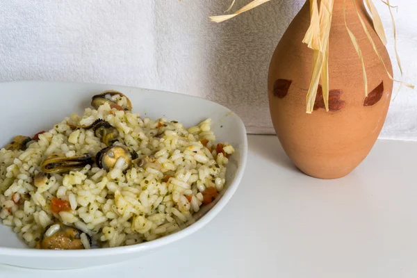 Makanan laut risotto — Stok Foto