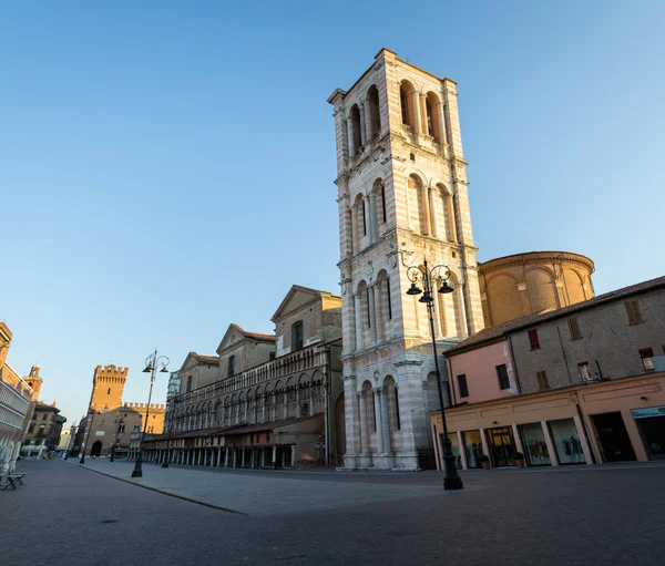 Downtown of Ferrara, Trento and Trieste square — Stock Photo, Image