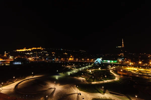 Park Rike, Tbilisi at night. — Stock Photo, Image