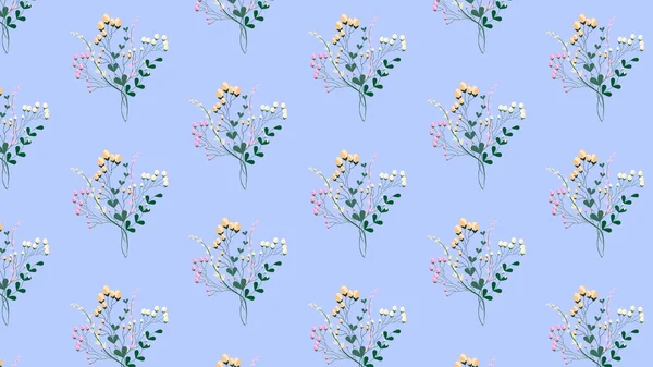 Beautifful Spring Flowers Flowers Pattern Seamless Flowers Pattern — Foto Stock