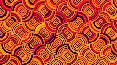 red and orange geometric pattern, seamless wallpaper