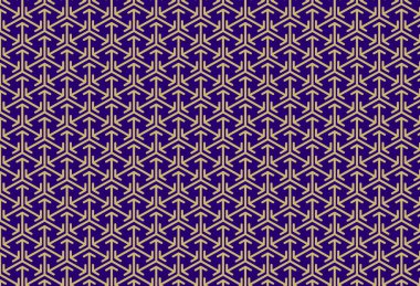 ornament, small pattern of geometric shapes, blue, purpure and yellow color, texture