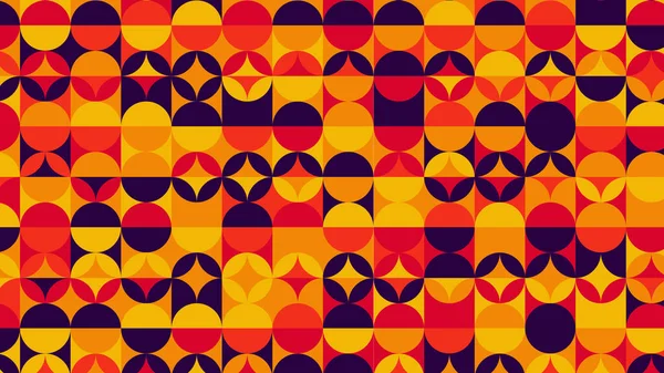 red and orange geometric pattern, seamless wallpaper