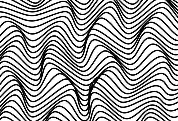 Black White Curve Line Geometric — Stockfoto