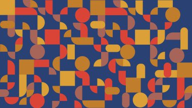 blue and beige geometric pattern, seamless wallpaper for fabric, tile, tablecloth