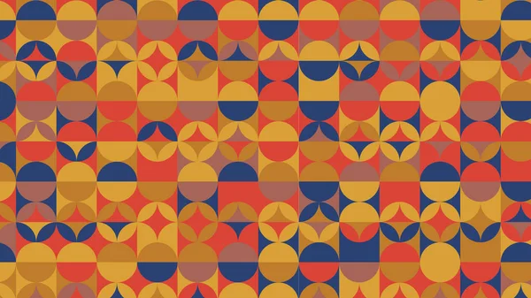 Blue Beige Geometric Pattern Seamless Wallpaper Fabric Tile Tablecloth — Stock Photo, Image