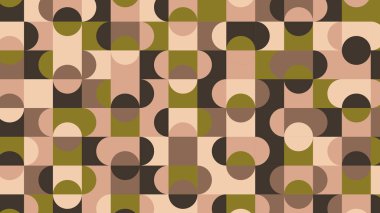 green, olive, brown and beige geometric pattern, seamless wallpaper for fabric, tile and tablecloth