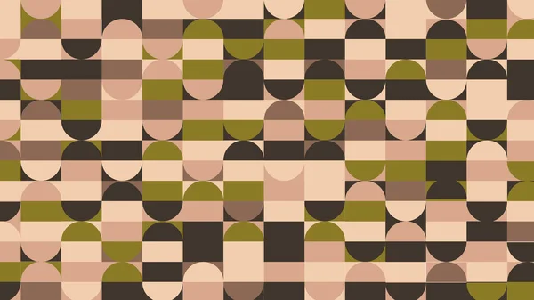 Green Olive Brown Beige Geometric Pattern Seamless Wallpaper Fabric Tile — Photo