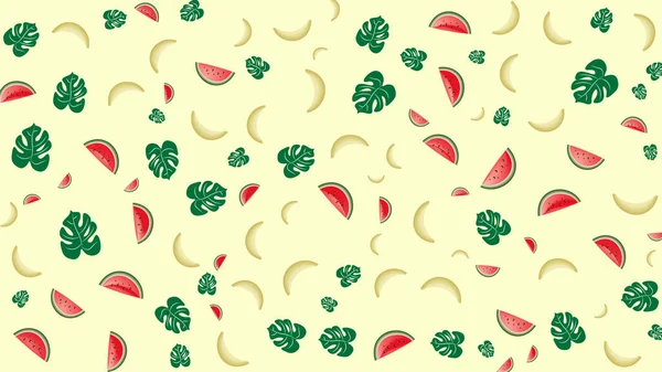 Melon Watermelon Pattern Fabric — Stock fotografie