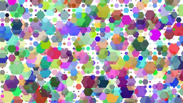 Hexagon Colorful Backgraund Wallpaper Fabric — Stockfoto