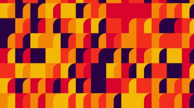 red, blue, yellow and orange geometric pattern, seamless wallpaper for tile, banner, tableclothe