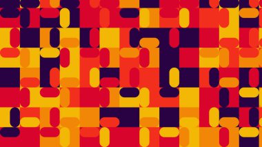 red, blue, yellow and orange geometric pattern, seamless wallpaper for tile, banner, tableclothe