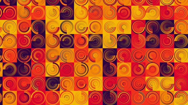 Red Blue Yellow Orange Geometric Pattern Seamless Wallpaper Tile Banner — 图库照片