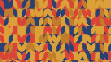 blue and beige geometric pattern, seamless wallpaper for fabric, tile, tablecloth