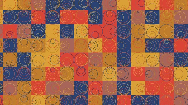 Blue Beige Geometric Pattern Seamless Wallpaper Fabric Tile Tablecloth — Stockfoto