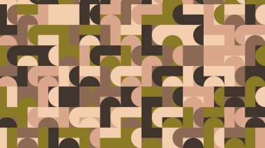 green, olive, brown and beige geometric pattern, seamless wallpaper for fabric, tile and tablecloth
