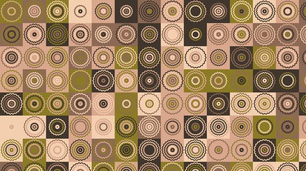 Green Olive Brown Beige Geometric Pattern Seamless Wallpaper Fabric Tile — Zdjęcie stockowe