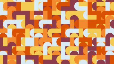 yellow and orange geometric pattern, seamless wallpaper for tile, banner, tableclothe