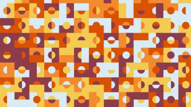 yellow and orange geometric pattern, seamless wallpaper for tile, banner, tableclothe