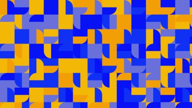 blue and yellow geometric pattern, seamless wallpaper for tile, banner, tableclothe