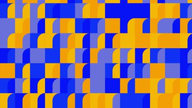 blue and yellow geometric pattern, seamless wallpaper for tile, banner, tableclothe