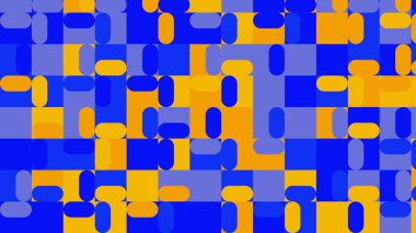 blue and yellow geometric pattern, seamless wallpaper for tile, banner, tableclothe