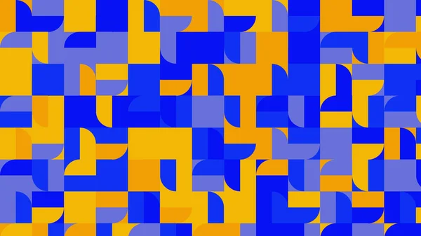 Blue Yellow Geometric Pattern Seamless Wallpaper Tile Banner Tableclothe — Stockfoto
