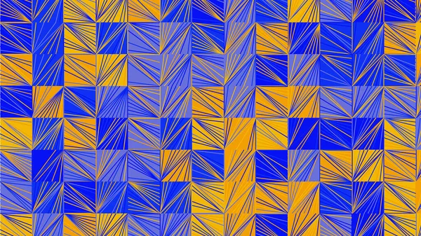 Blue Yellow Geometric Pattern Seamless Wallpaper Tile Banner Tableclothe — Fotografia de Stock