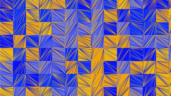 Blue Yellow Geometric Pattern Seamless Wallpaper Tile Banner Tableclothe — Fotografia de Stock