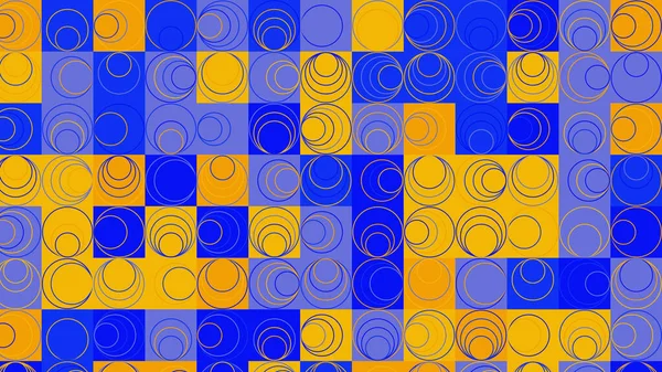 Blue Yellow Geometric Pattern Seamless Wallpaper Tile Banner Tableclothe — Zdjęcie stockowe