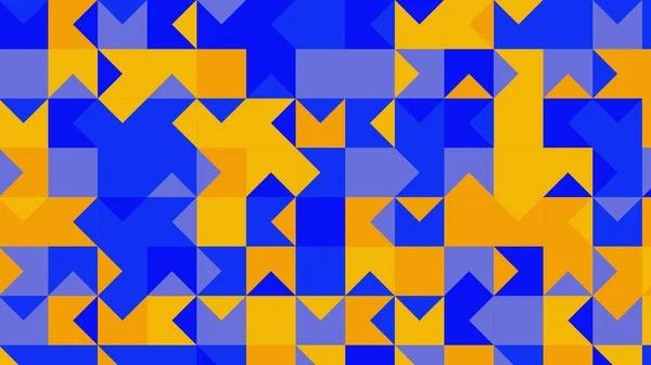 Blue Yellow Geometric Pattern Seamless Wallpaper Tile Banner Tableclothe — 图库照片