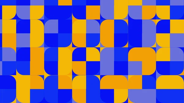 Blue Yellow Geometric Pattern Seamless Wallpaper Tile Banner Tableclothe — 图库照片