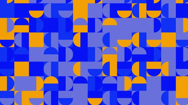 Blue Yellow Geometric Pattern Seamless Wallpaper Tile Banner Tableclothe — Stock Fotó