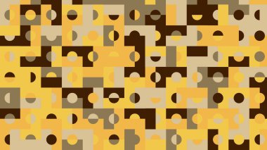 yellow, beige and brown geometric pattern, seamless wallpaper for tile, banner, tableclothe