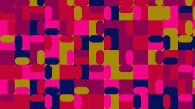 red, pink and blue geometric pattern, seamless wallpaper for fabric, tile and tablecloth