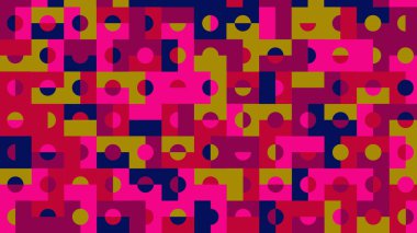 red, pink and blue geometric pattern, seamless wallpaper for fabric, tile and tablecloth