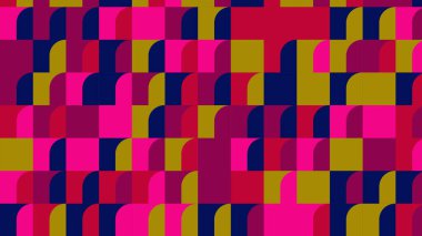 red, pink and blue geometric pattern, seamless wallpaper for fabric, tile and tablecloth