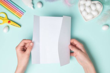 DIY. Paskalya bayramı hediyeleri ve ikramlar için bir kese kağıdı. Adım adım fotoğraf talimatı. Adım 2