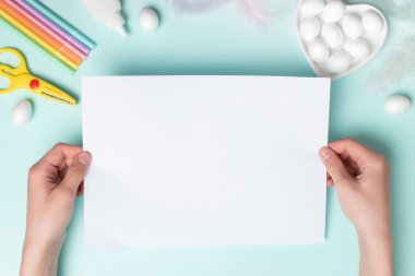 DIY. Paskalya bayramı hediyeleri ve ikramlar için bir kese kağıdı. Adım adım fotoğraf talimatı. Adım 1